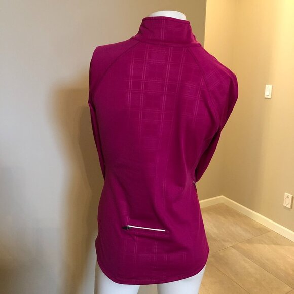 Running Room FIT-WEAR Athletic Long Sleeve High Zip Collared Top Pink Sz S NWOT - Picture 4 of 8